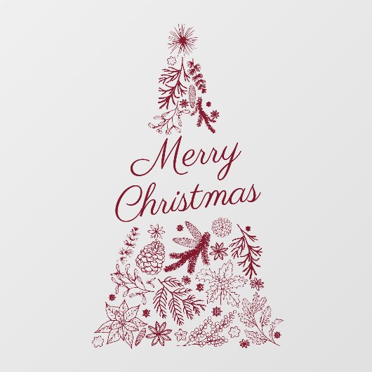 Vaste kerstbrede vensterkoeling raamsticker (Vel)