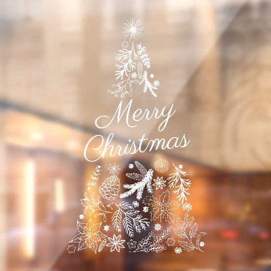 Vaste kerstbrede vensterkoeling raamsticker (Vel 2)