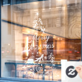 Vaste kerstbrede vensterkoeling raamsticker (Cafe Raam)