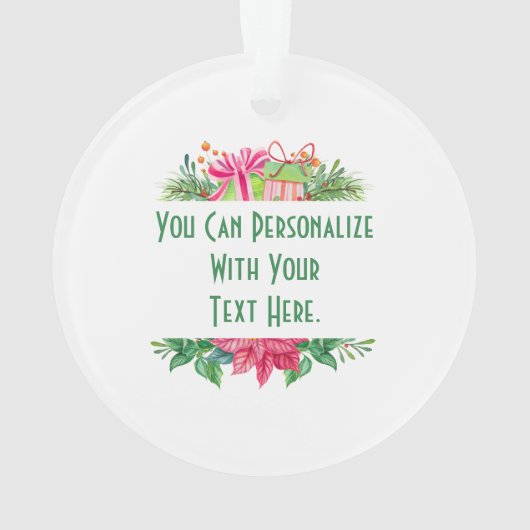 Vaste kerstfeestdagen en stripes ornament (achterkant)