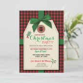 Vaste kerstfeestdagen Labels cheques uitnodigen Kaart (Staand voorkant)