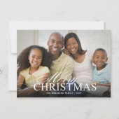 Vaste kerstkaart met elegant script (Voorkant)