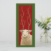 Vaste kerstkaart voor alle schapen (Staand voorkant)