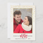 Vaste kerstkaart voor Confetti-feestdag (Voorkant)