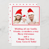 Vaste kerstkaart voor fotofeestdag (Voorkant / Achterkant)