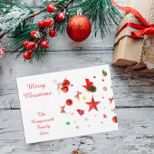 Vaste kerstkaart voor gemengde ornamenten