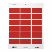 Vaste kerstkleur etiket (Full Sheet)