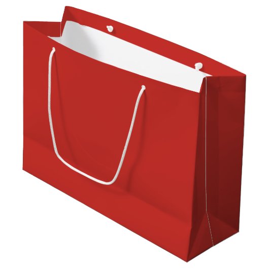 Vaste kerstkleur groot cadeauzakje (Voorkant Gekanteld)