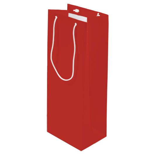 Vaste kerstkleur wijn cadeautas (Voorkant Gekanteld)