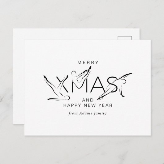 Vaste kerstpiloot-instructeur Gift Labels Bumpe Briefkaart (Voorkant / Achterkant)