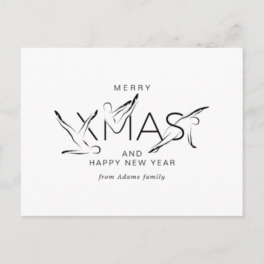 Vaste kerstpiloot-instructeur Gift Labels Bumpe Briefkaart (Voorkant)