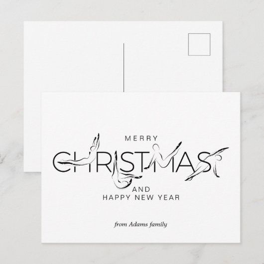 Vaste kerstpiloot-instructeur Gift Labels Bumpe Briefkaart (Voorkant / Achterkant)