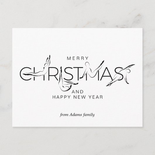 Vaste kerstpiloot-instructeur Gift Labels Bumpe Briefkaart (Voorkant)