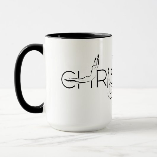 Vaste kerstpiloot-instructeur Gift Labels Bumpe Mok (Links)