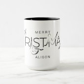 Vaste kerstpiloot-instructeur Gift Labels Bumpe Mok (Midden)