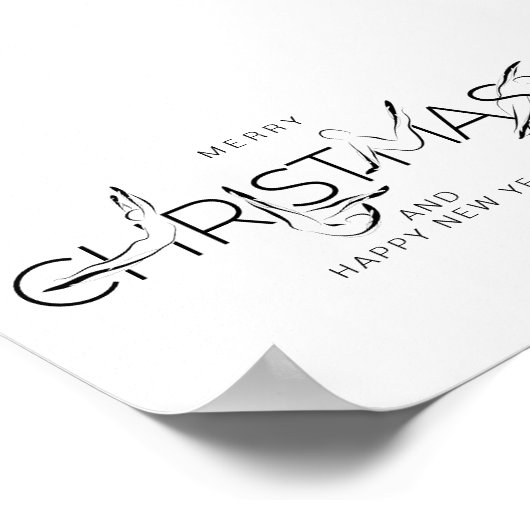 Vaste kerstpiloot-instructeur Gift Labels Bumpe Poster (Hoek)