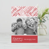 Vaste kersttekst, ontwerp 5 x 7 flatcard feestdagenkaart (Staand voorkant)