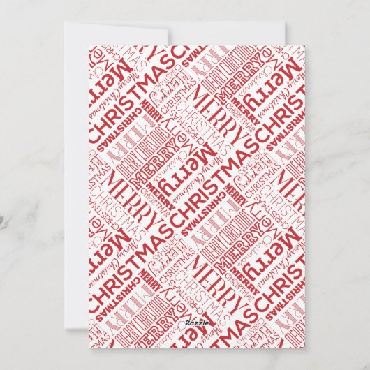 Vaste kersttekst, ontwerp 5 x 7 flatcard feestdagenkaart (Achterkant)