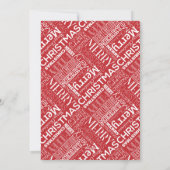 Vaste kersttekst, ontwerp 5 x 7 flatcard feestdagenkaart (Achterkant)