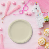 Vaste kleur: beige papieren bordje (Feest)