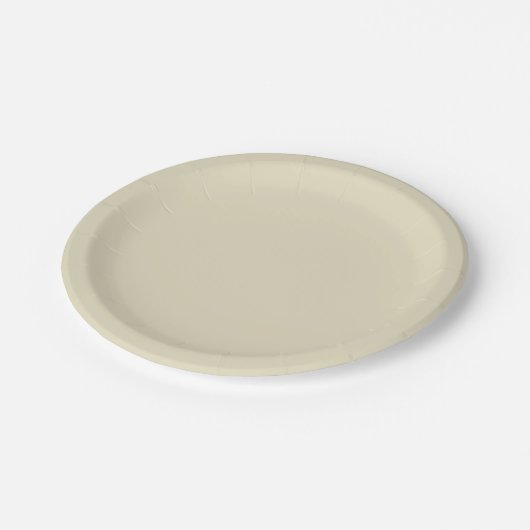 Vaste kleur: beige papieren bordje (Gekanteld)