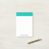 Vaste kleur: Blauwgroen Post-it® Notes (Op bureau)