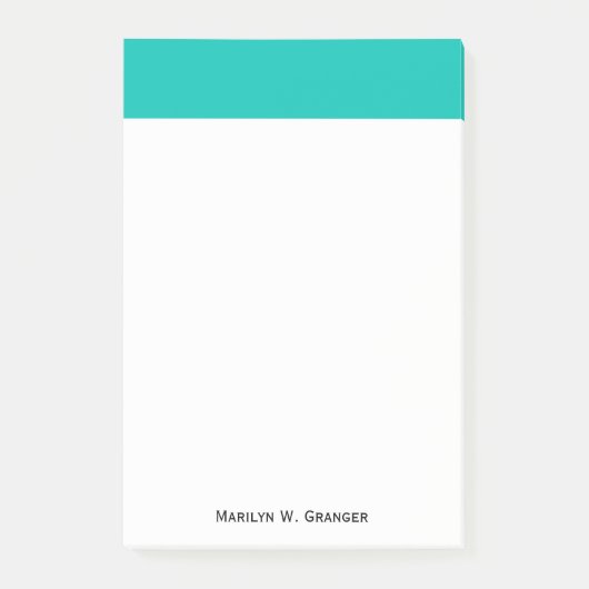 Vaste kleur: Blauwgroen Post-it® Notes (Voorkant)