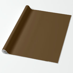 Vaste kleur, donkerbruine chocolade cadeaupapier