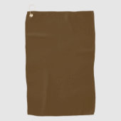 Vaste kleur, donkerbruine chocolade golfhanddoek (Voorkant)