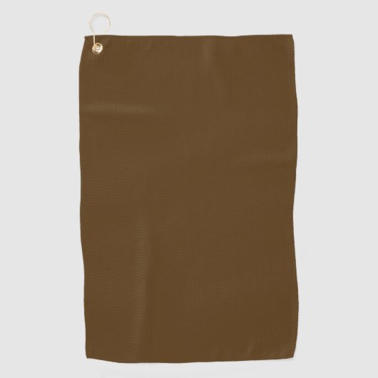 Vaste kleur, donkerbruine chocolade golfhanddoek (Voorkant)
