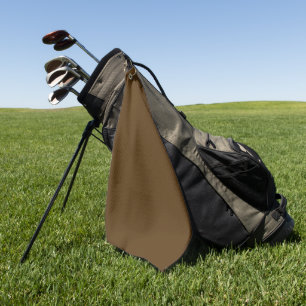 Vaste kleur, donkerbruine chocolade golfhanddoek