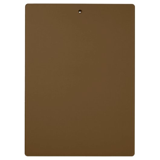 Vaste kleur, donkerbruine chocolade klembord (Achterkant)