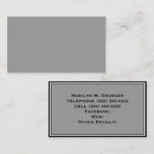 Vaste kleur: donkergrijs visitekaartje (Voorkant / Achterkant)
