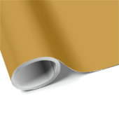 Vaste kleur, donkermosterd, bruingeel cadeaupapier (Rol Hoek)