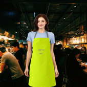 vaste kleur fluorescerend geel - uw logo schort