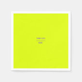 vaste kleur fluorescerend geel - uw logo servet (Voorkant)