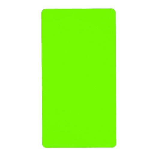 vaste kleur fluorescerende groene achtergrond etiket (Voorkant)