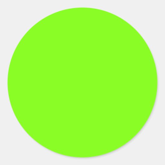 vaste kleur fluorescerende groene achtergrond ronde sticker (Voorkant)