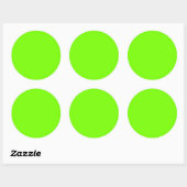 vaste kleur fluorescerende groene achtergrond ronde sticker (Vel)