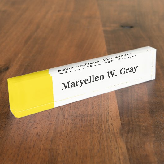 Vaste kleur: Geel Naambordje (Zijkant)