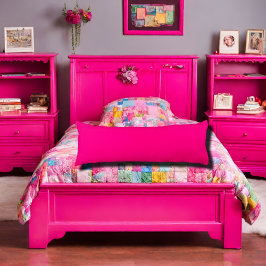 vaste kleur hete roze lichaamskussen