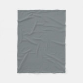Vaste kleur: Koolsteengrijs Fleece Deken (Voorkant)