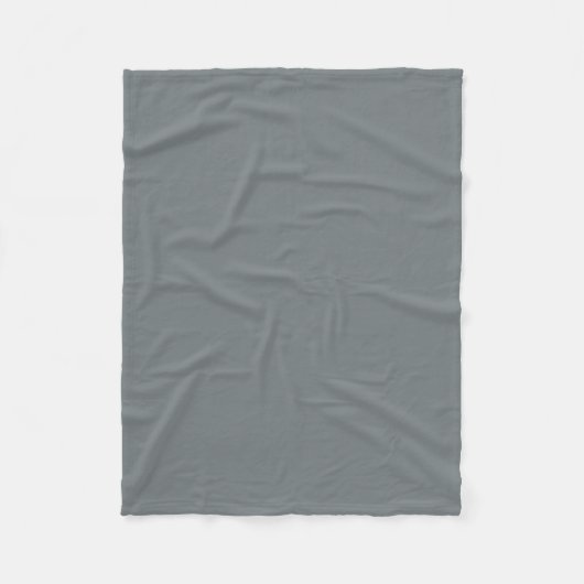 Vaste kleur: Koolsteengrijs Fleece Deken (Voorkant)