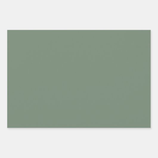 Vaste kleur Minimalistisch onverzadigd olijfgroen Inpakpapier Vel (Voorkant 2)