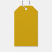 Vaste kleur mosterdgeel cadeaulabel (Voorkant)
