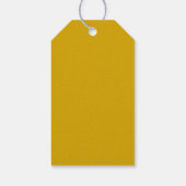 Vaste kleur mosterdgeel cadeaulabel (Achterkant)