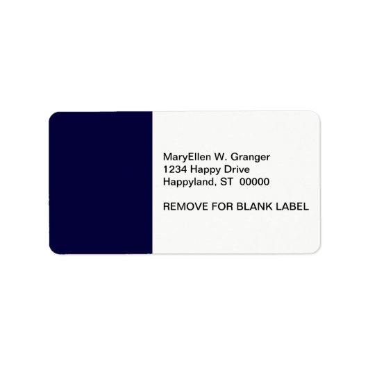 Vaste kleur: Navy Blue Etiket (Voorkant)