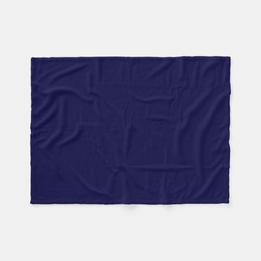 Vaste kleur: Navy Blue Fleece Deken (Voorkant (Horizontaal))