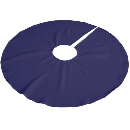 Vaste kleur: Navy Blue Kerstboom Rok (Gekanteld)