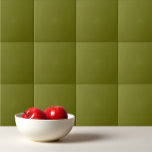Vaste kleur olijfgroen tegeltje<br><div class="desc">Een vast kleurig olijfgroen ontwerp.</div>